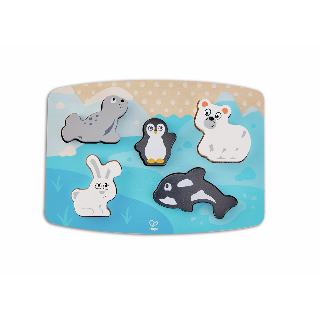Puzzle tattile degli animali polari