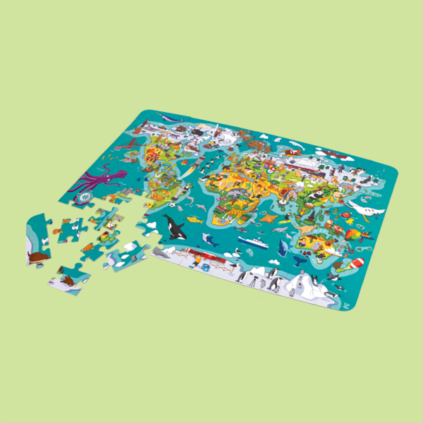 Puzzle Giro del mondo 2 in 1