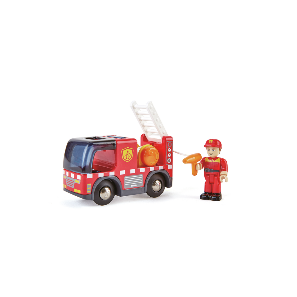 Camion dei pompieri con sirena