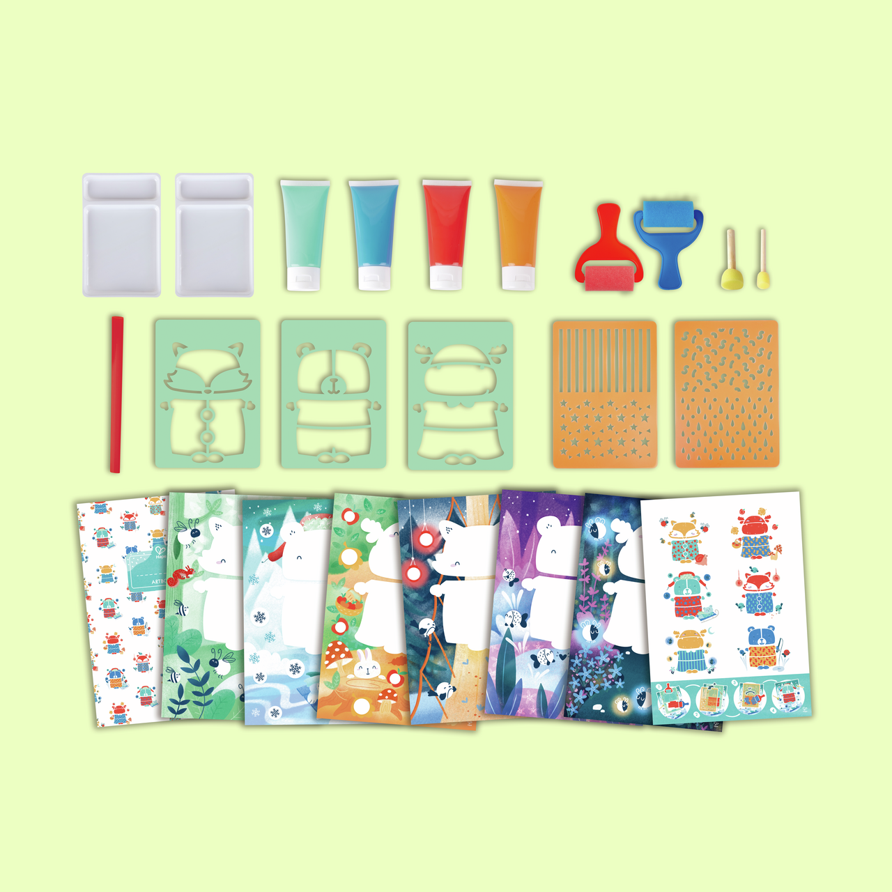 Set pittura con spugna Set pittura con spugna