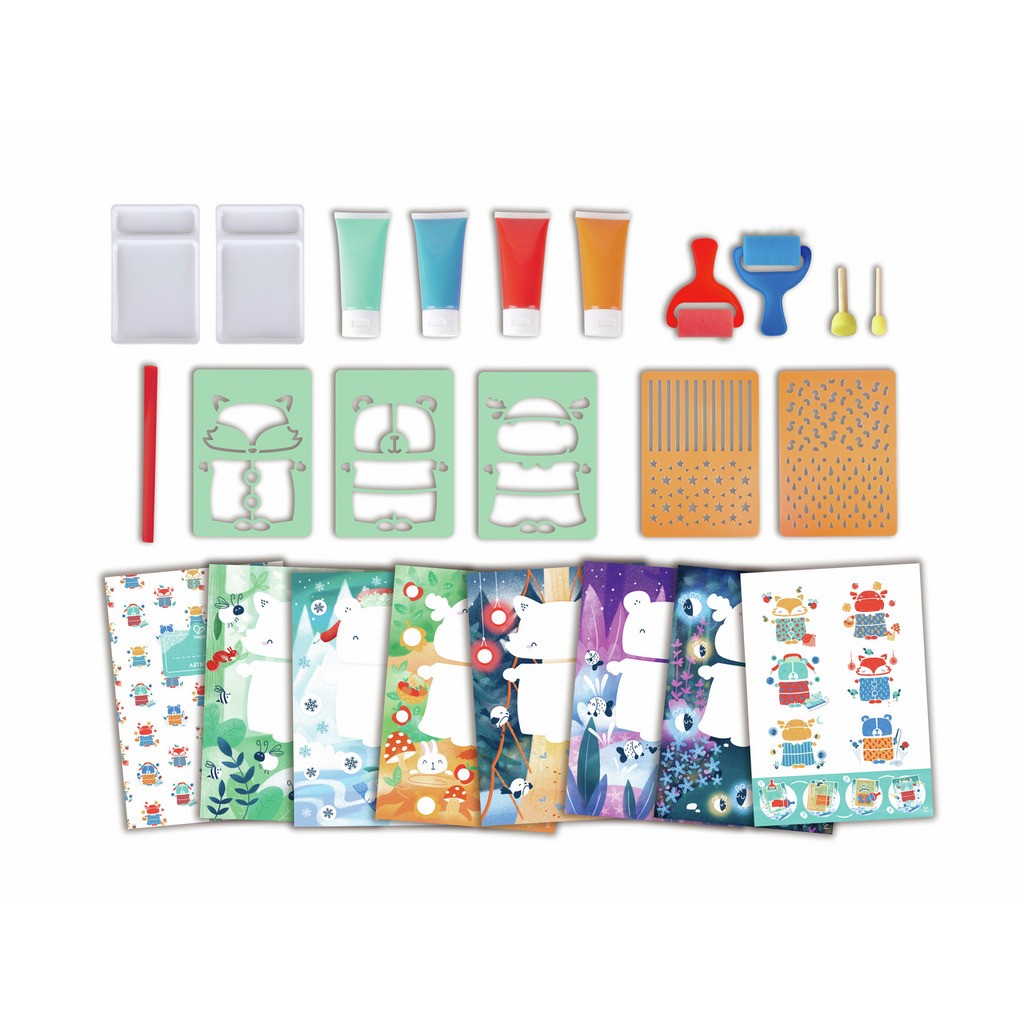 Set pittura con spugna Set pittura con spugna