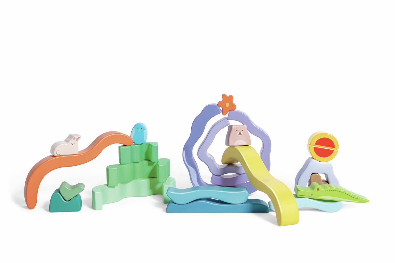 Blocchi impilabili con paesaggio natura Blocchi impilabili con paesaggio natura