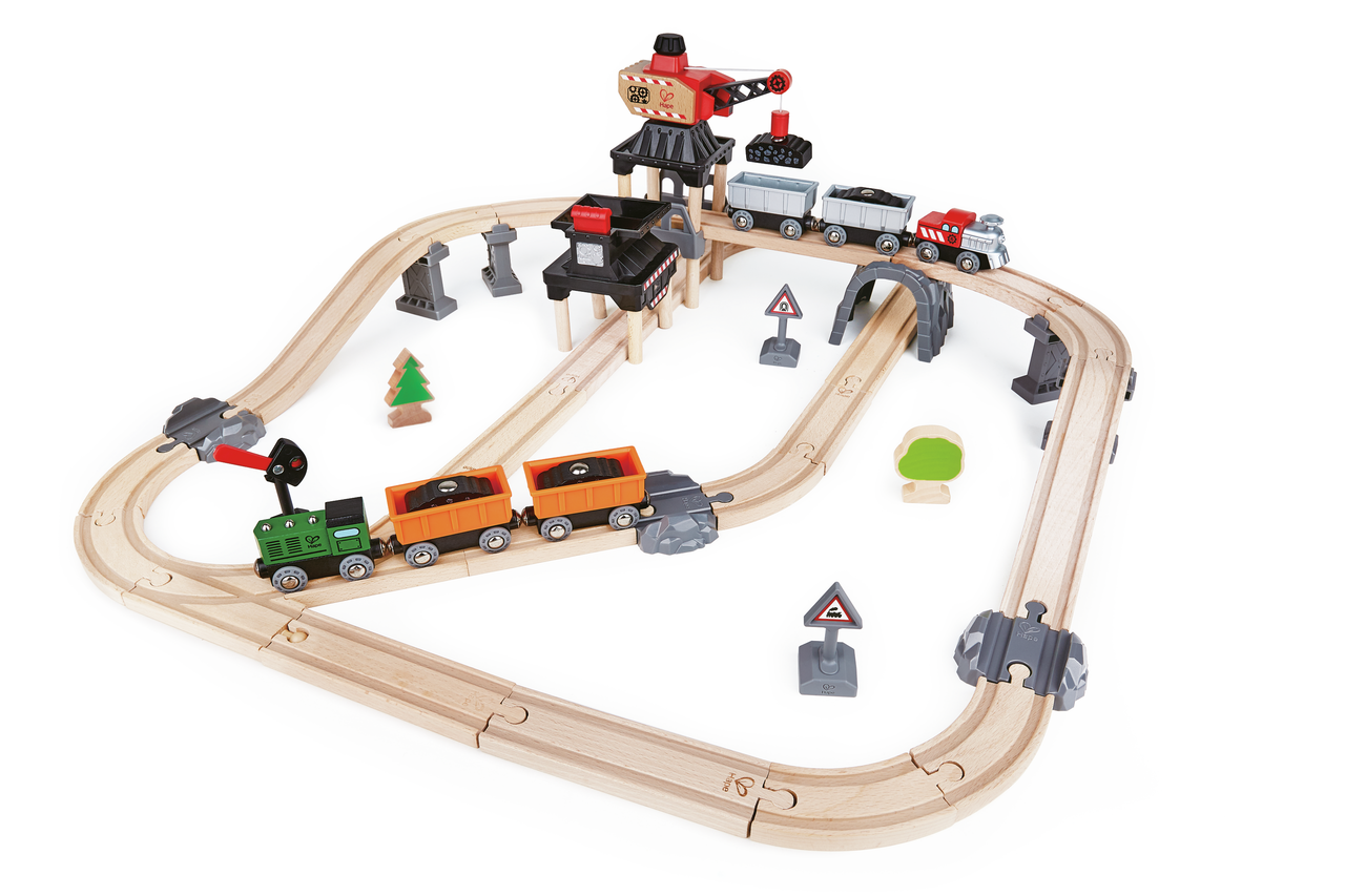 Pista miniera con gru