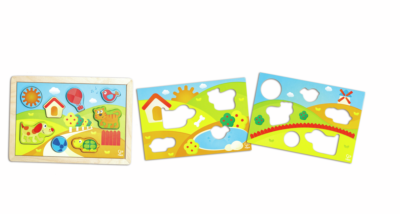 Puzzle 3 in 1 Pepe e i suoi amici