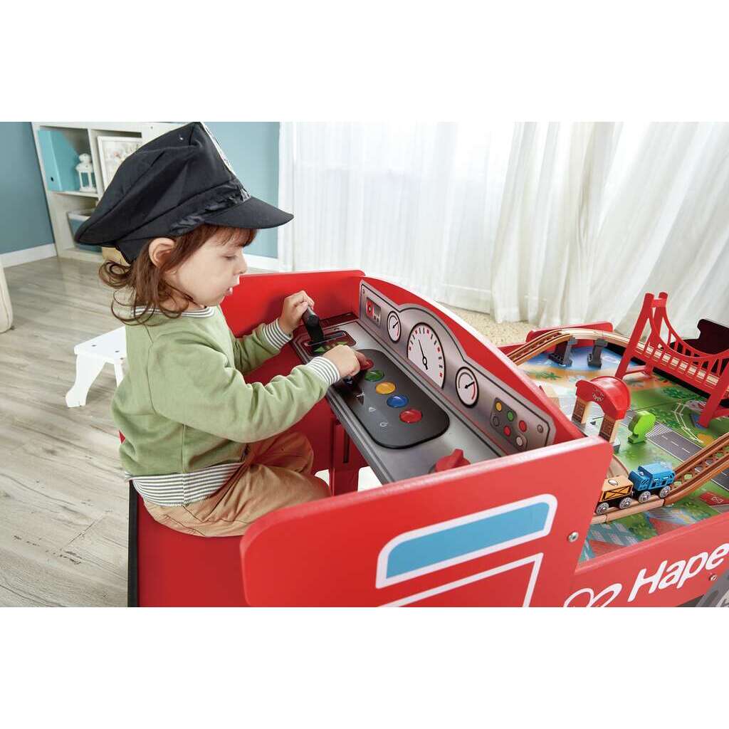 Grande tavolo treno con cabina richiudibile Grande tavolo treno con cabina richiudibile