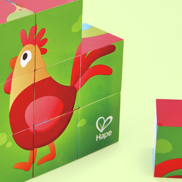 Puzzle a blocchi degli animali della fattoria Puzzle a blocchi degli animali della fattoria