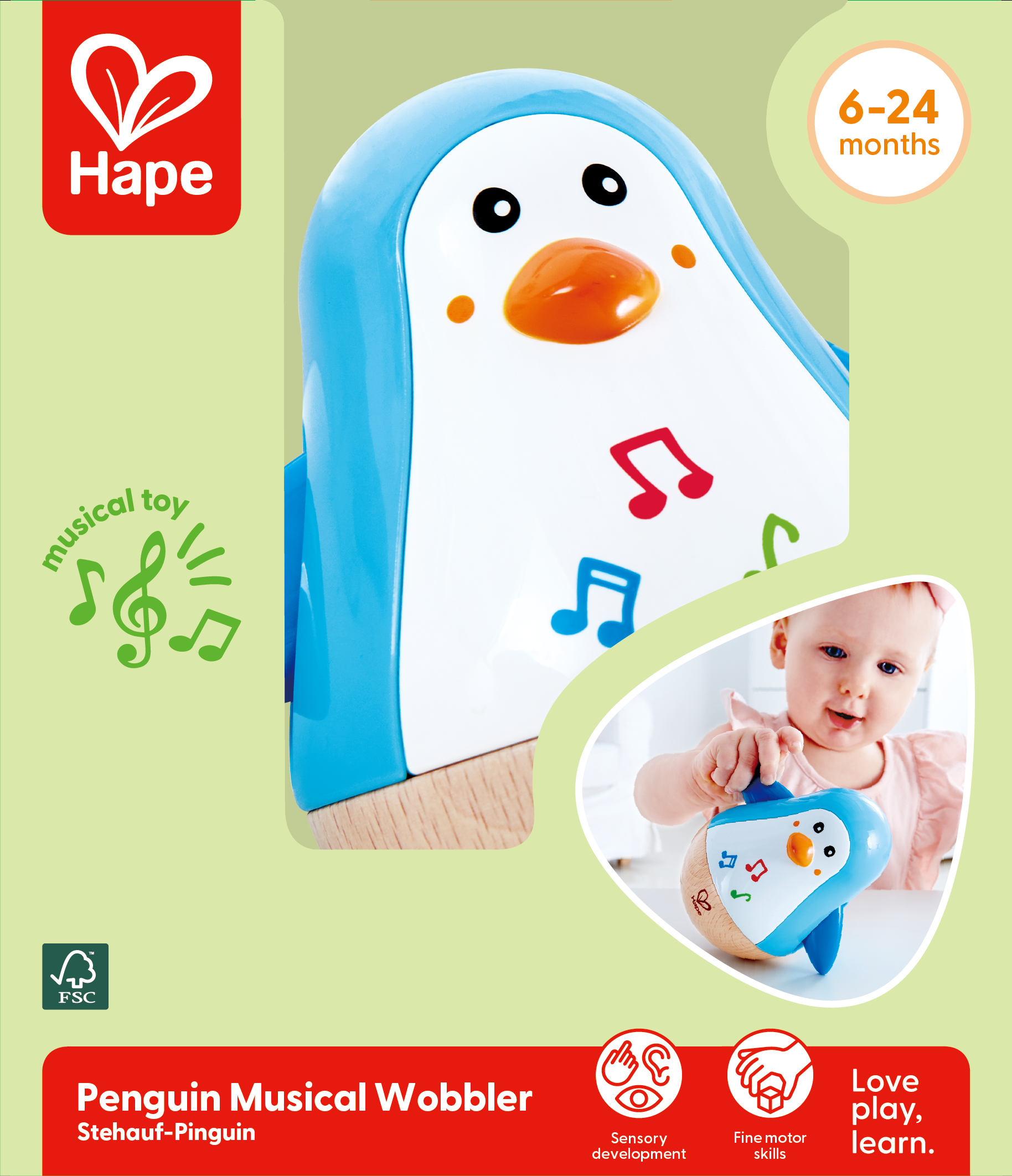 Pinguino giroscopio musicale