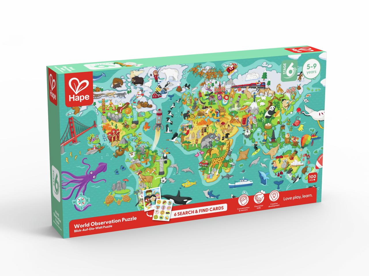 Puzzle Giro del mondo 2 in 1 Puzzle Giro del mondo 2 in 1