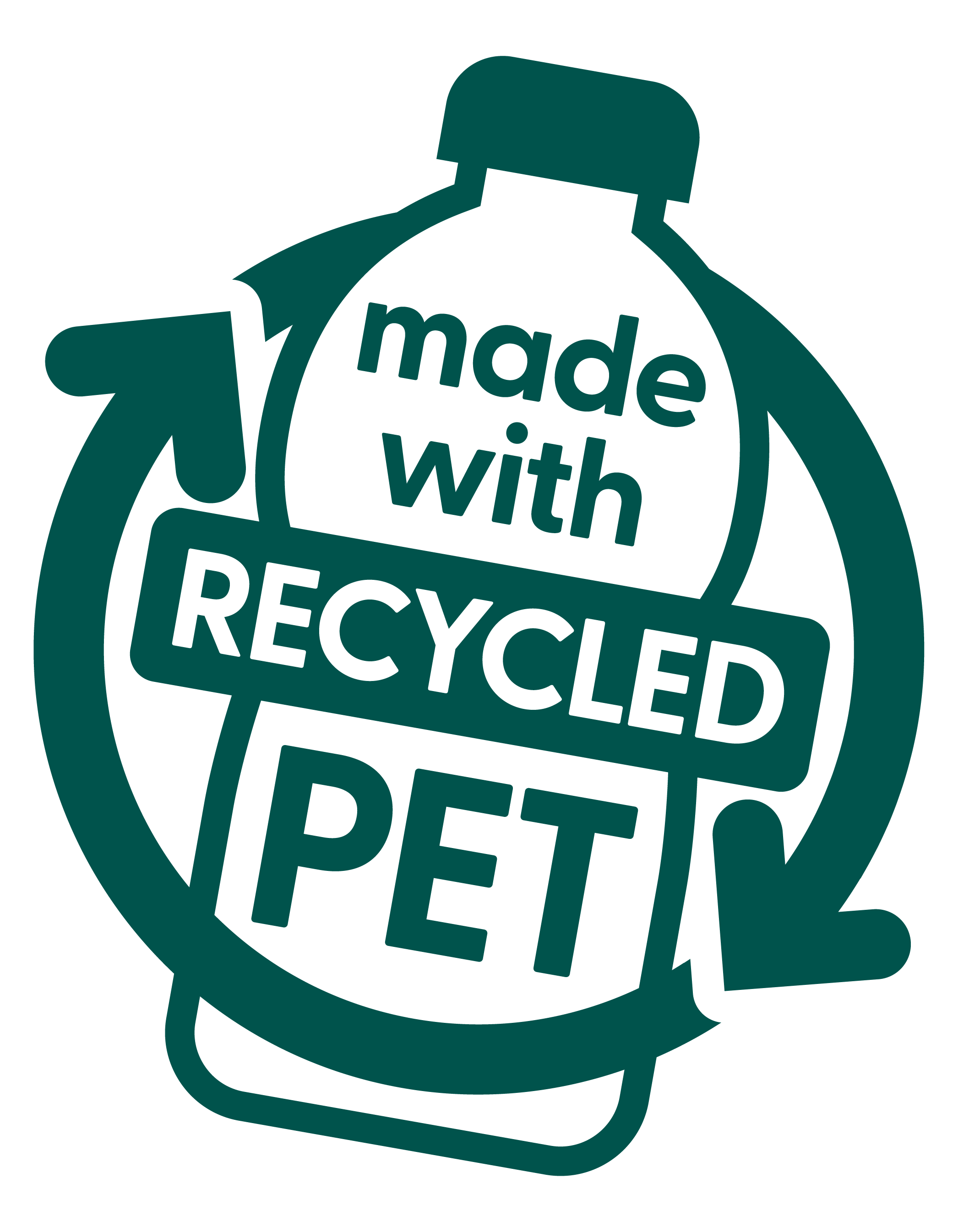 Realizzato in plastica PET riciclata