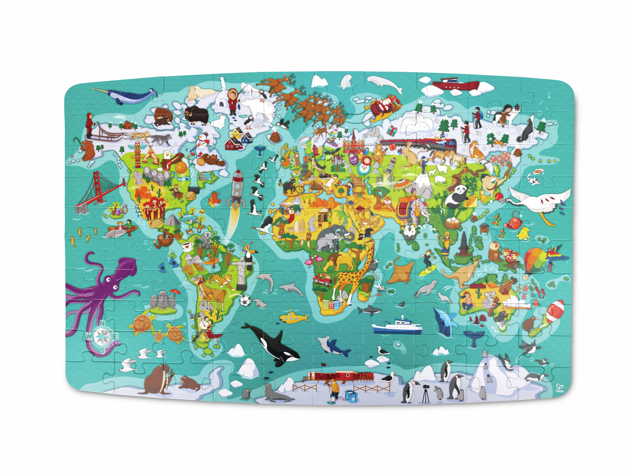 Puzzle Giro del mondo 2 in 1