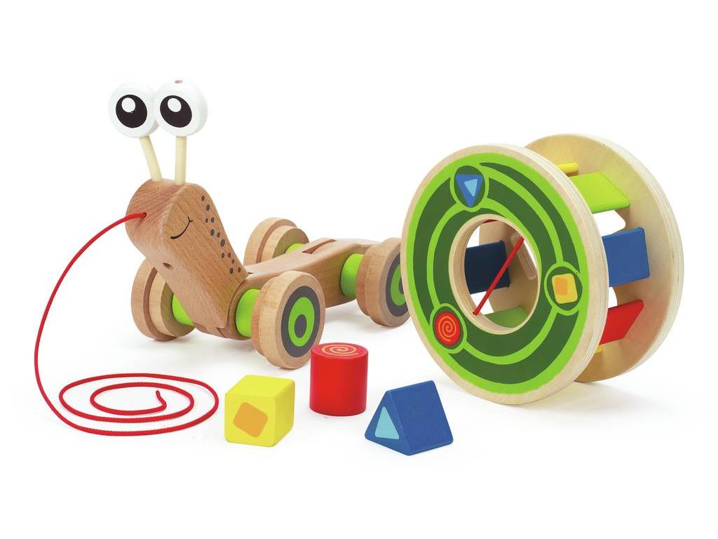 Bambini Giochi Giocattoli in legno Hape Giocattoli in legno Lumachina legno con forme Hape 