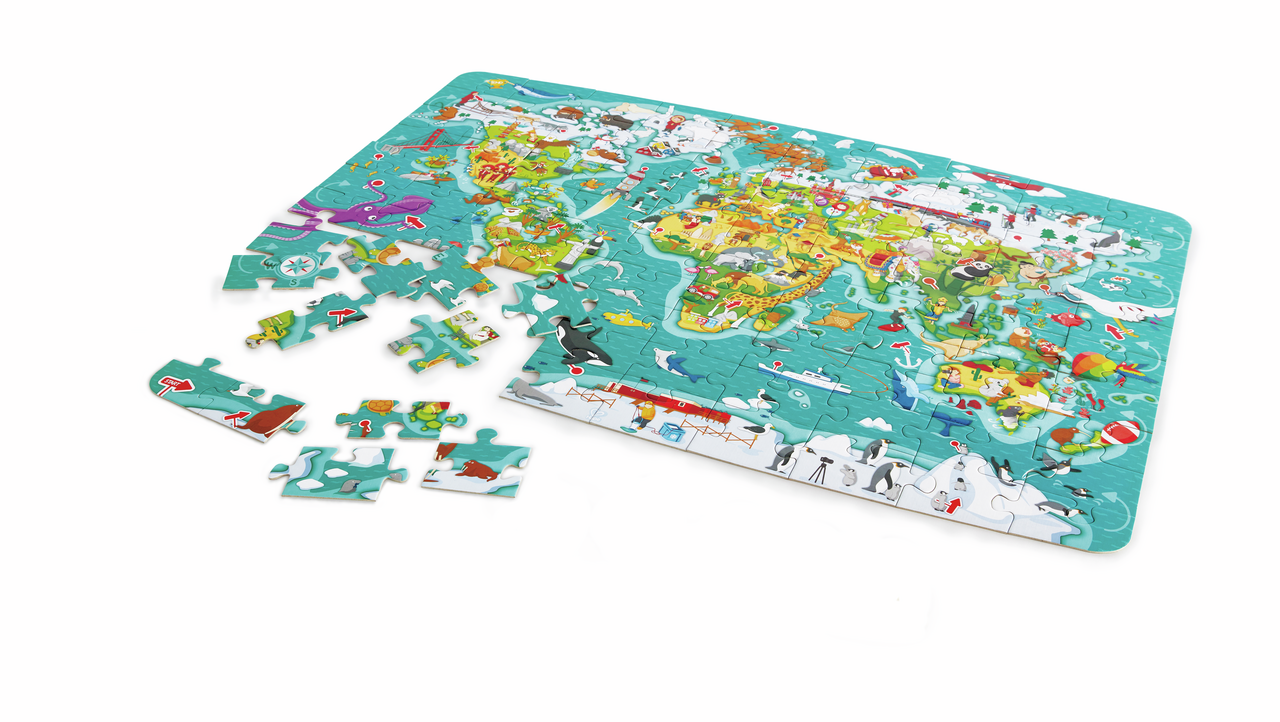 Puzzle Giro del mondo 2 in 1 Puzzle Giro del mondo 2 in 1